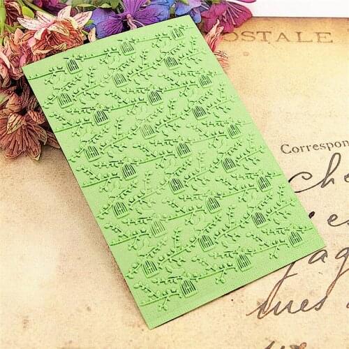 10.5x14.8cm Branches cage folders Plastic bump Scrapbooking DIY Template Fondant indentation Cake Photo Album Card Make