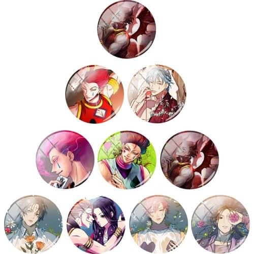 10pcs/Lot Glass Cabochons NEW X Hunter genei ryodan 12/15/16/18/20/25/30mm Flat Back For DIY Jewelry Making Accessories Supplies