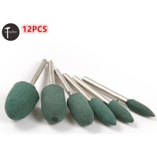 12PCS 4mm 5mm 6mm 8mm 10mm 12mm Rubber Grinding Head Buffing Polishing Mounted Point for Dremel Rotary Tool 3mm Shank