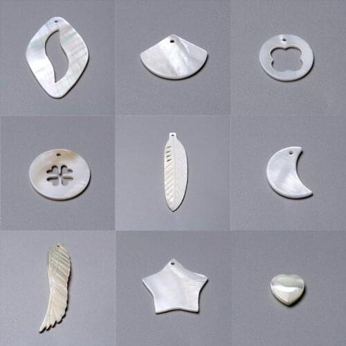 2-50 Pcs Irregular Mother of Pearls Shell Pendant For Jewelry Women Necklace Charm Angel Wings Sex Lips Polished Shell Crafts