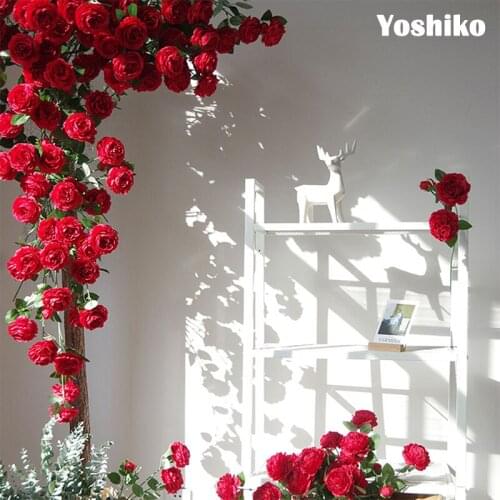 5pcs Wedding Artificial flowers Bouquet Rose Peony 3 Heads Flower DIY Party Prom Wedding decoration site engagement Supplies