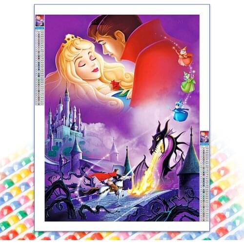 Diy Diamond Embroidery Paintings Disney Cartoon Snow White Cinderella Full Square/Round Mosaic Cross Stitch Home Decoration New