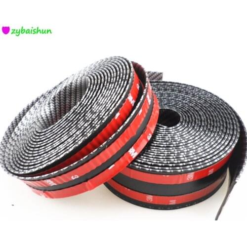 Car Protective Film Auto Roll Bumper Lip Protector Moulding Strip Self Adhesive Carbon Fiber Stickers For Honda Acura Nissan