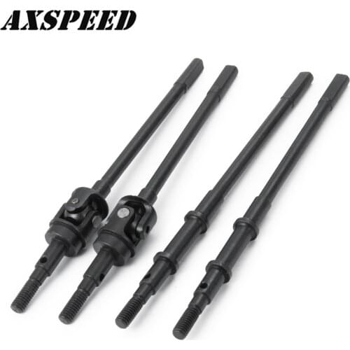 AXSPEED Steel Front & Rear Axle CVD Drive Shafts for Axial SCX10II 90046 1/10 RC Crawler