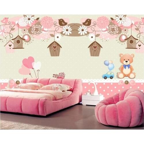 Beibehang Custom wallpaper 3D murals high-grade green rainy season warm childrens room decoration mural wall Papel de parede