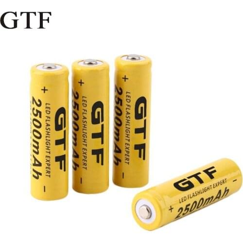 GTF 4 pitch / charge 3.7V 14500 2500mAh Li-ion Rechargeable for Lantern Flashlight Lantern Battery accumulators battery
