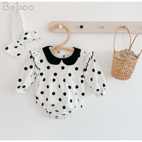 Ins 2021 Spring And Autumn Baby Clothes For Girls Long Sleeve Bodysuits Princess Cotton Newborn Climbing Jumpsuits 2pcs Infants