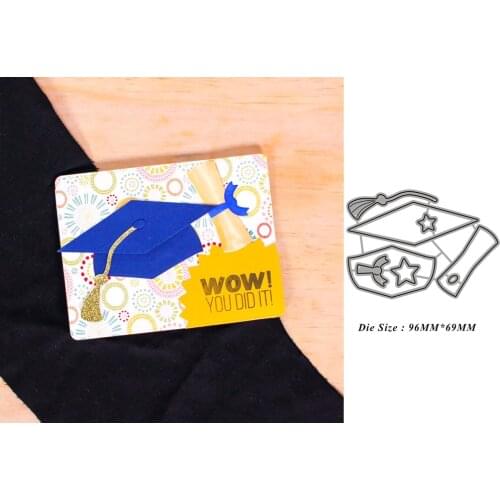 Graduation Hat New Metal Cutting Dies for2021 Scrapbooking Frame Edge No Stamps Stencil Cuts Crafts Navidad Molds Paper Arrival