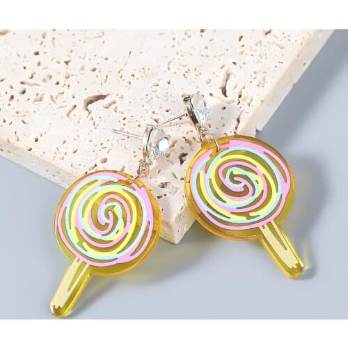 Trendy Lollipop Style Korean Version Of Resin Earrings Earrings Girl Heart Cute Earrings Best Gift for Friend Wholesale