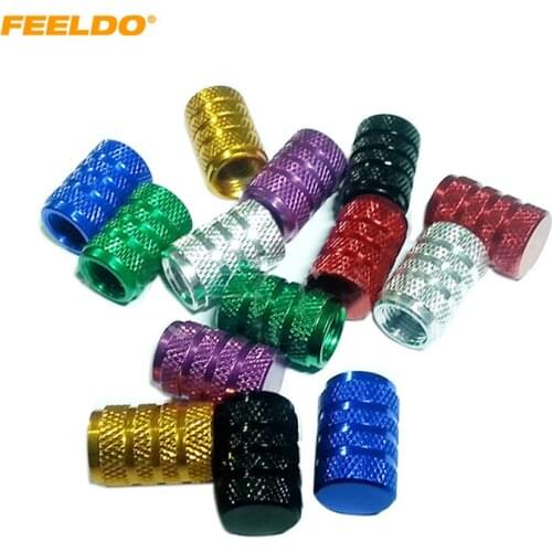 MOTOBOTS 200Pcs 7-Color Car Motorcycle Truck Round Knurled Bicycle Schrader Valve Cap Dust Cover American Valve #FD-5481