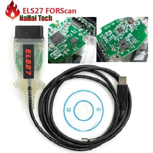 2019 Newest ELS27 FORScan PIC24HJ128GP+FTDI Microchip Scanner OBD2 Diagnostic Cable