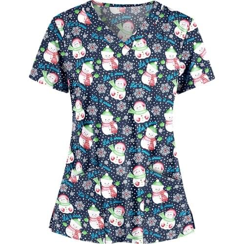 New medical surgical uniforms hospital scrubs tops breathable beauty salon dentistry pet doctor overalls Christmas nurse uniform