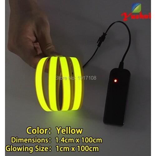 NEW Style DC-3V Sound activated 8 Color 1.4X100CM EL Tape EL Wire EL Strip for car,house,Bar,holiday,dispaly, Glow Party Decor