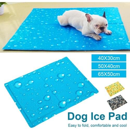 Pet Cold Gel Pad PVC Heat Relief Cat Cartoon Pictures Cool Down Dog Cooling Mat Pet Cooling Cushion Non Toxic Puppy Bed Soft