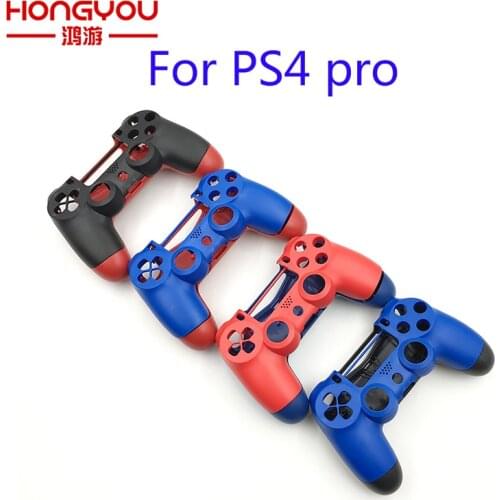 9Pcs Plastic Matte Black Blue Red Housing Shell Case for Sony PS4 Pro Wireless Controller Front Back Case