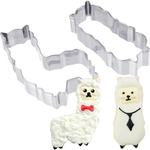 Alpaca Cookie Cutter Stainless Steel Baking Tool Candy Biscuit Mold Cake Decorating Tool DIY Stamps