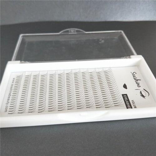 Russian volume 2d synthetic mink lashes silk eyelash individual flare cluster extension pre made fans lashes free shipping