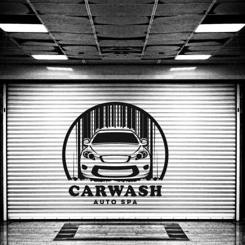 Car Auto Spa Silhouette Removable Vinyl Wall Sticker Decal Car Wash Service Wall A00971