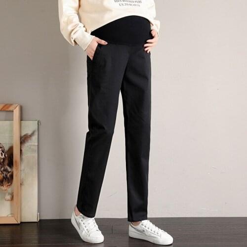 2021 Autumn Fashion Maternity Harem Pants Elastic Waist Belly Trousers Clothes for Pregnant Women Autumn Casual Pregnancy