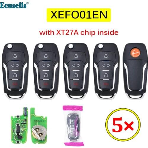 5PCS/LOT Xhorse XEFO01EN VVDI Super Remote with XT27 XT27A66 Chip Work for VVDI2 /VVDI MINI Key Tool/VVDI Key Tool Max
