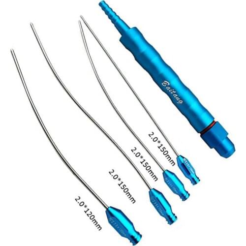 Titanium Luer Lock Liposuction Cannula handle fat harvesting transplantation kit autoclavable instruments liposuction