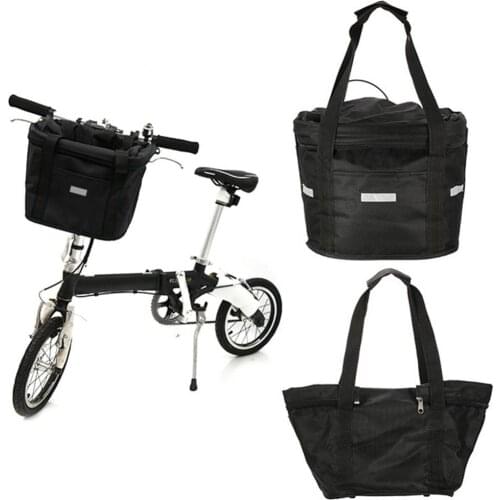 Oxford Fabric Waterproof Electric Bicycle Bike Storage Basket Foldable Zip Bag