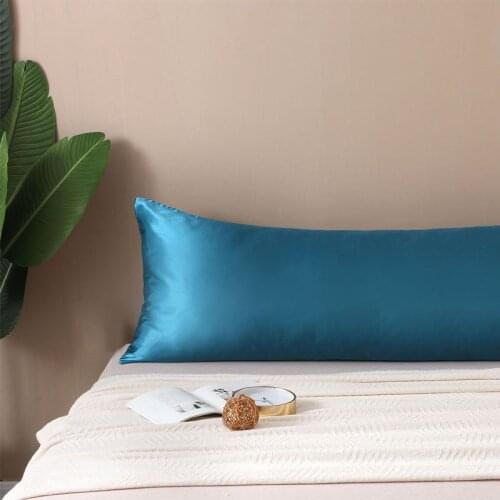 High-end Couple double Pillow case 100% Satin silk pillow cases solid color body size Pillowcases safety No zipper pillow cover