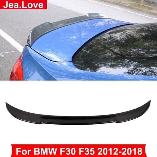 CS Style Real Carbon Fiber Rear Trunk Spoiler Back Wing Tail Decoration For BMW 3 Series F30 F35 Car Tuning 2012-2018