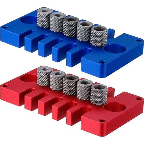 08650 Aluminum Alloy Wood Dowel Jig Woodworking Dowelling Jig 6 7 8 9 10mm Hole Drilling Tool