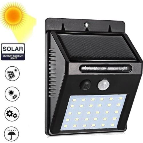 1-4Pcs 30/ LEDs Solar Light PIR Motion Sensor Solar Garden Light Outdoor Lighting Energy Saving Street Yard Path Lamp Dropship