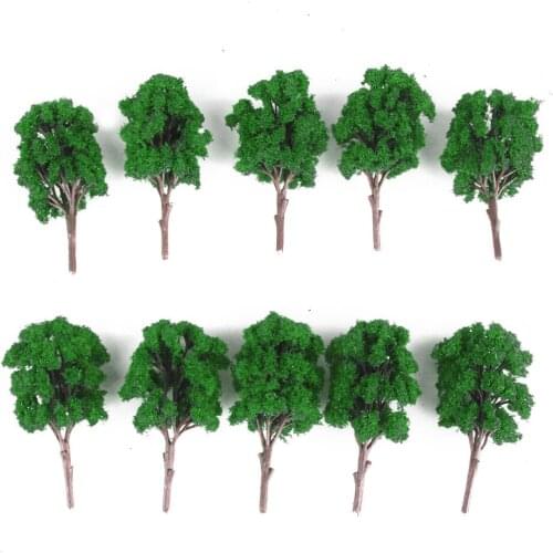 10x Jade Green Model Trees Train Railway Layout HO SCALE Scenery 11cm HO
