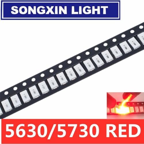 2000pcs 5630/5730 SMD/SMT Red 5730 Surface Mount Led leds Red 5730 Ultra Birght Led Diode 620-625nm 2.0-2.6v