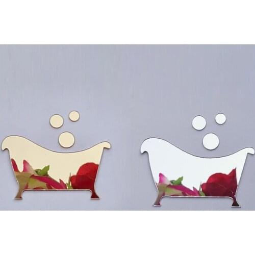 3D Mirror Bathroom Wall Sticker Funny Door Entrance Sign DIY Wall Stickers Decals Hotel Bar Home Decor Sticer