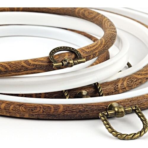 5 Sizes Wood Hand Sewing Embroidery Hoops Rings Frame Flexible Round Display For DIY Cross Stitch Needle Craft Tool Accessories