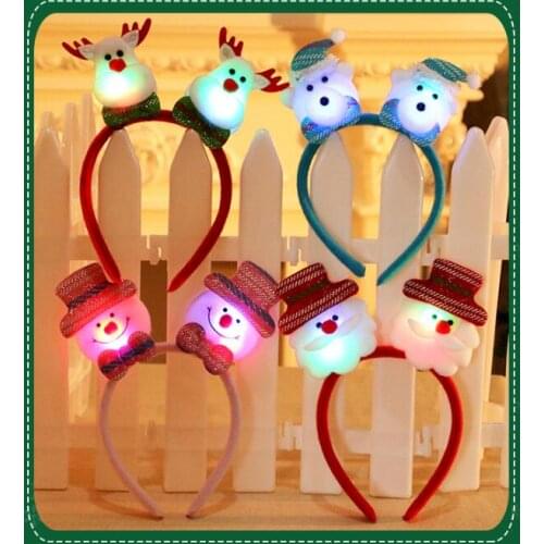 60pcs/lot DIY Simple Multi Christmas Decorations Shiner Party Head Bands Antlers HeadBands Hair Styling Tools Accessory HA1482