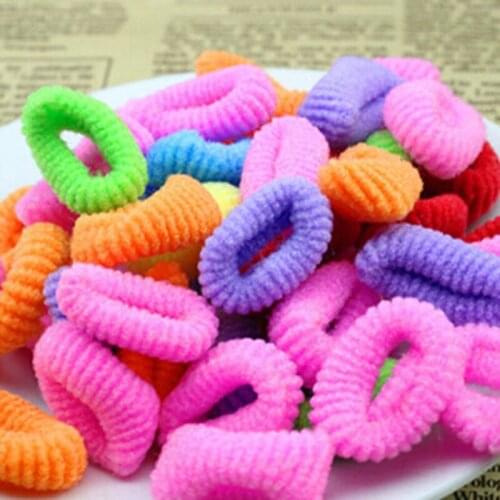 90 Pcs/ Pack Elastic Candy Color Baby Girls