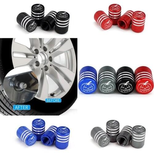 Car Styling Accessory Wheel Tires Valves Caps Creative Pumpkin Skull Pattern for Honda Accord Fit Hyundai Lexus GS300 IS250 KIA