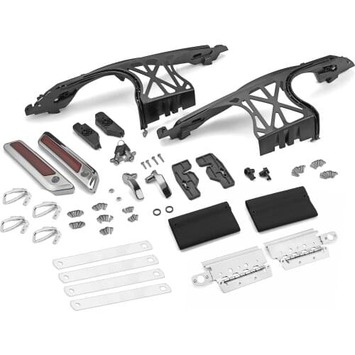 Motorcycle Accessories For Harley Davidson Touring 2014-2021 One Touch Latch Saddlebag Lock Kit Chrome Cover ABS Plastic Metal