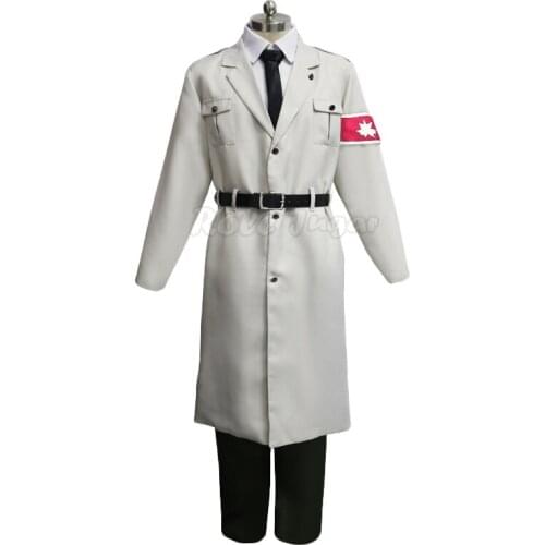 Anime Cosplay Attack on Titan Season 4 Marley Military Uniform 2021 New Men Trench Shirt Pant Sets Role Play C158M156