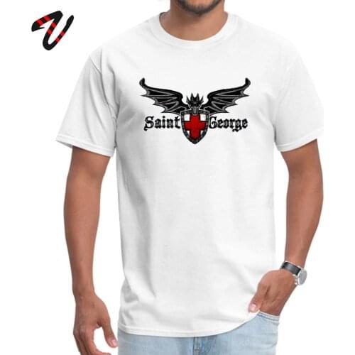 Saint Georges Dragon T Shirt Cheap Mens T-shirt Short Sleeve Gift All Cotton Crewneck Youth Tops & Tees Bat Print Summer Tshirt