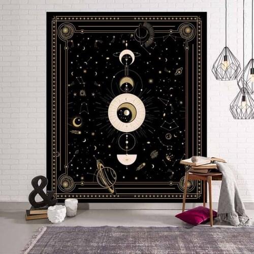 Divination Astrology Constellation Tapestry Wall Hanging Black Witchcraft Supplies Room Decor Aesthetic Celestial Wall Tapestry