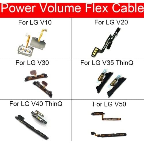 Up/Down Volume&Power Side Button Flex Cable For LG V10 V20 V30 V35 V40 V50 ThinQ Power On/off + Control Volume Flex Ribbon