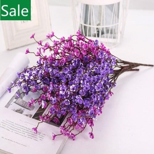 Simulation Plum Blossom Branch Flower Branch Home Living Room Fake Flower Decoration Peach Blossom Tree Engineering Materials