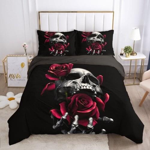 Skull Deadpool Duvet cover set 240x220 200x200 Bedding set Twin Queen King Double Bed linens Quilt cover Bedclothes CC