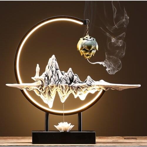 Backflow Incense Burner Household Personalized Hanging Indoor Incense Creative Zen Sandalwood Agarwood Tea Ceremony
