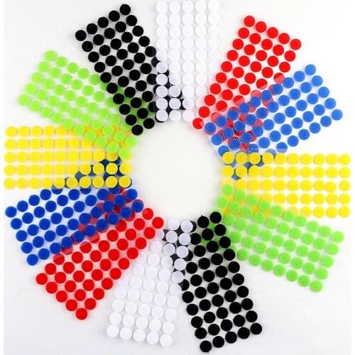 15/20/25mm Self Adhesive Fastener Tape Velcros Dots White Black Hook Loop Sticker Round Strong Klittenbandsluiting Tap 100Pairs