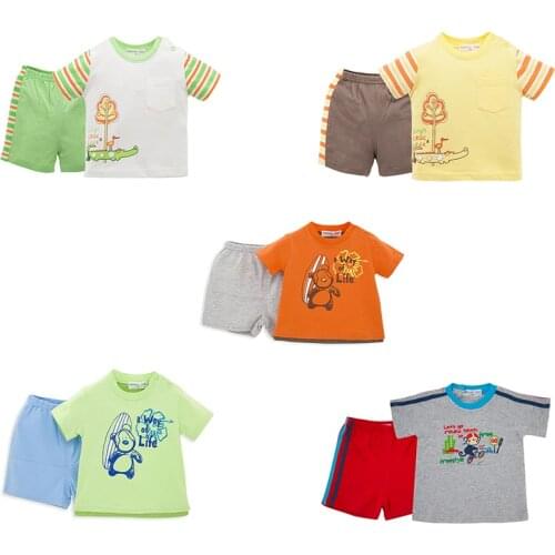 Honeyzone Baby Girl Summer Clothes Newborn Baby Boy Roupas Vetement Roupa Infantil Menino Short Sleeve Tops Baby Clothing Set
