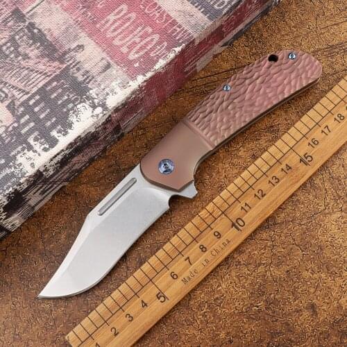 Outdoor tactical hunting pocket M390 steel blade titanium alloy handle camping self-defense EDC tool folding knife collection