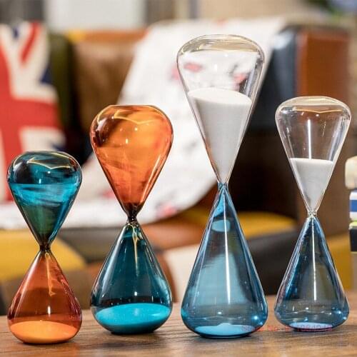 New Nordic Simple Bicolor Hourglass 30 Minutes Time Timer Creative President Office Decoration Desk Accessories White Sand Watch
