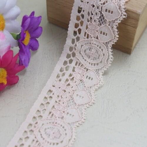 Flesh Color 5 Yards/lot 31mm Elastic Stretch Lace Trim Sewing/garment/clothes/Apparel Elastic Lace